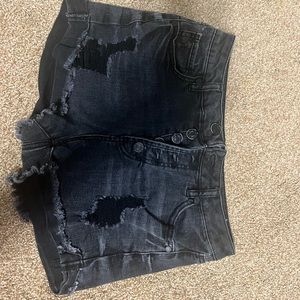 Refuge Black Jean Shorts